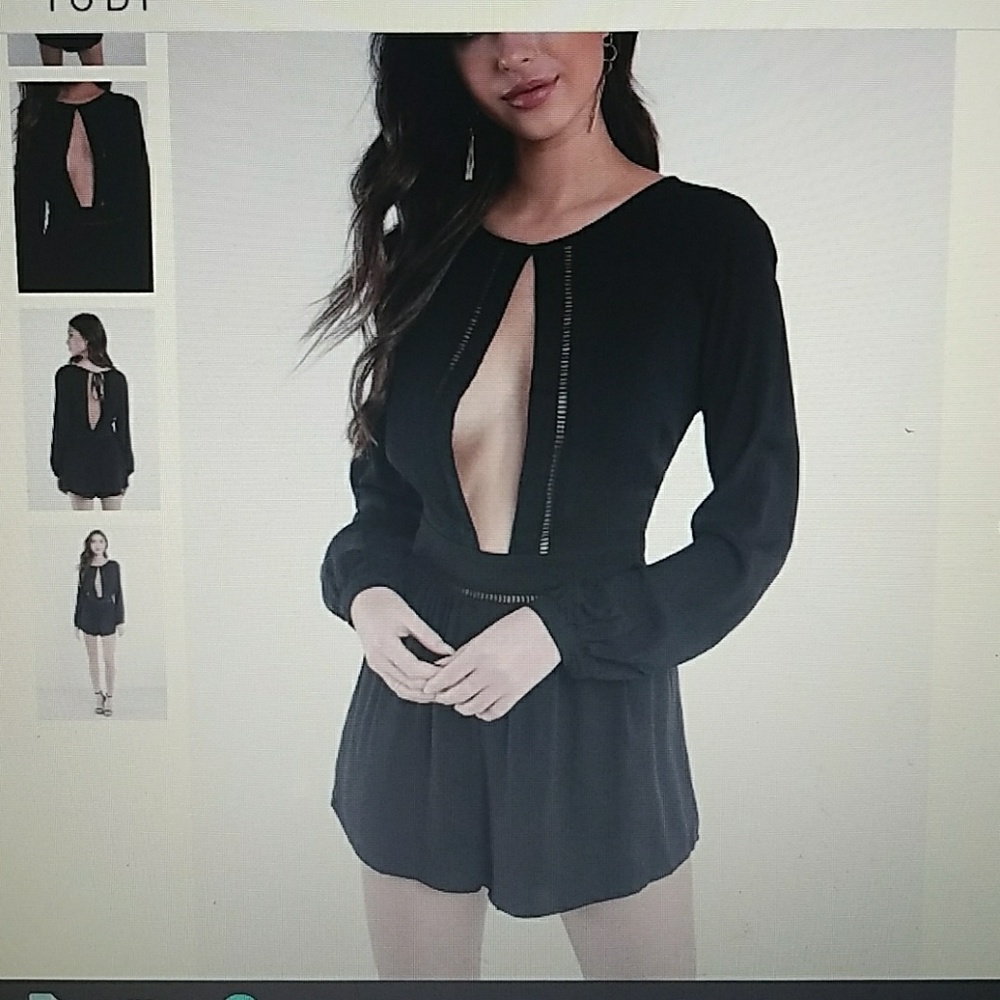 Bara Keyhole black Romper